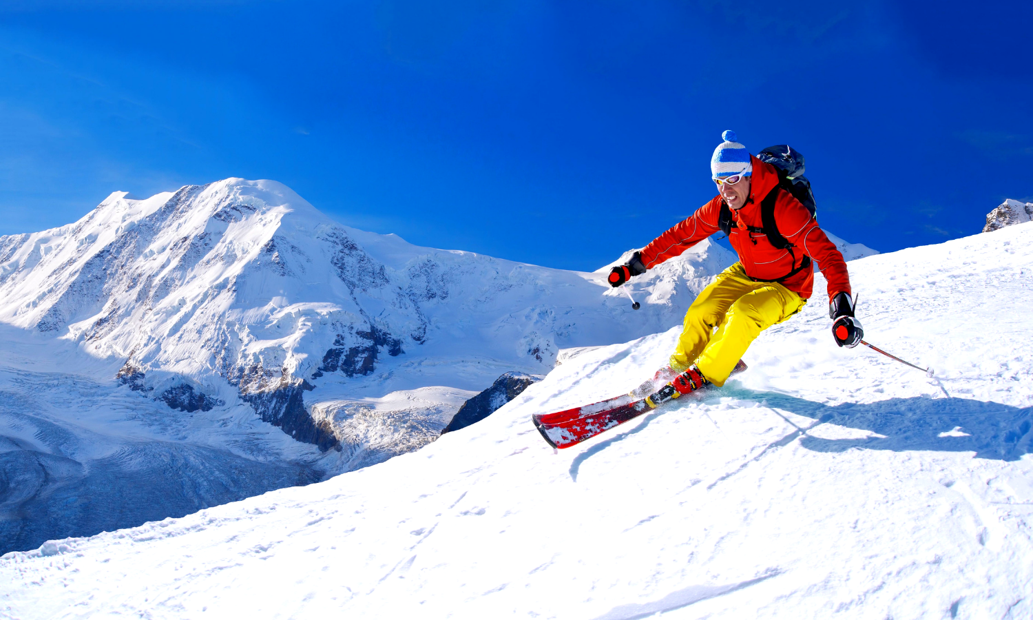Image of man skiing.